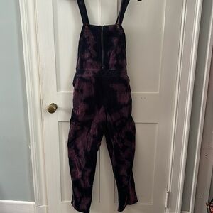 Anthropologie Purple Tie Dye Overalls